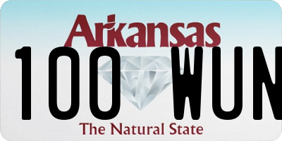 AR license plate 100WUN