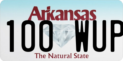 AR license plate 100WUP