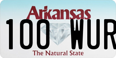 AR license plate 100WUR