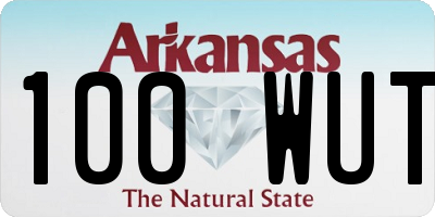 AR license plate 100WUT