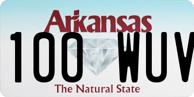 AR license plate 100WUV