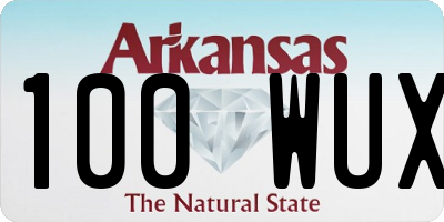 AR license plate 100WUX