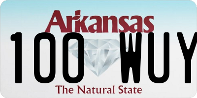 AR license plate 100WUY