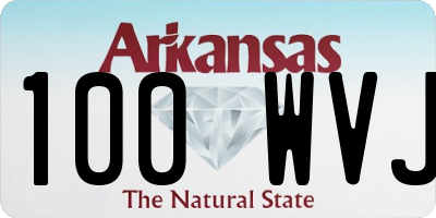 AR license plate 100WVJ