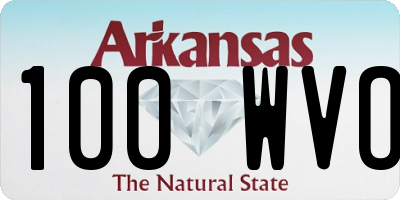 AR license plate 100WVO