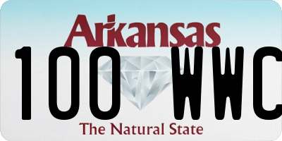 AR license plate 100WWC