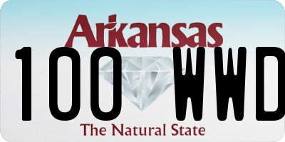 AR license plate 100WWD