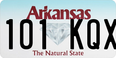 AR license plate 101KQX