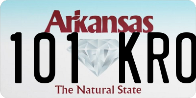 AR license plate 101KRO