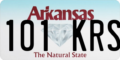 AR license plate 101KRS