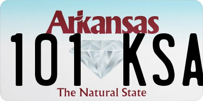 AR license plate 101KSA