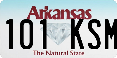 AR license plate 101KSM