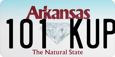 AR license plate 101KUP