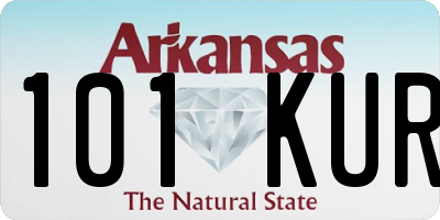 AR license plate 101KUR