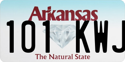 AR license plate 101KWJ