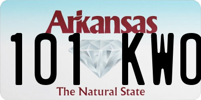 AR license plate 101KWO