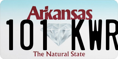 AR license plate 101KWR