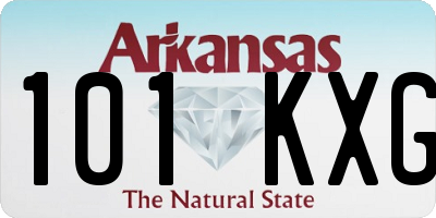 AR license plate 101KXG