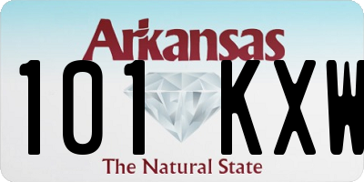 AR license plate 101KXW