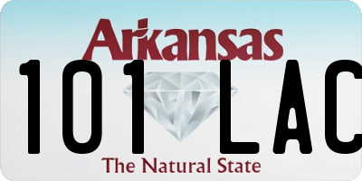 AR license plate 101LAC