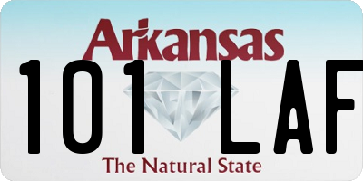 AR license plate 101LAF