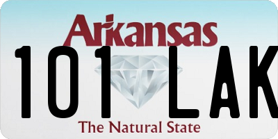 AR license plate 101LAK
