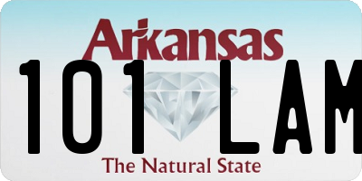 AR license plate 101LAM
