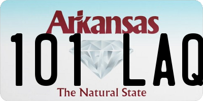 AR license plate 101LAQ