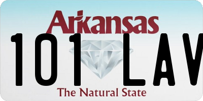 AR license plate 101LAV