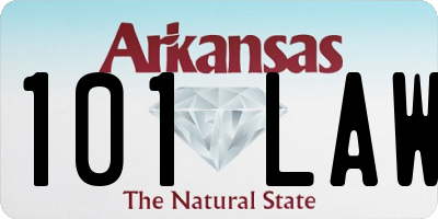 AR license plate 101LAW