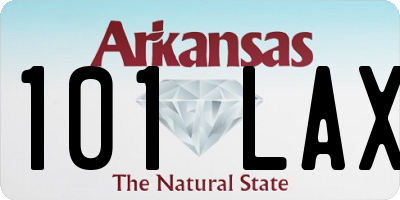 AR license plate 101LAX