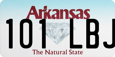 AR license plate 101LBJ