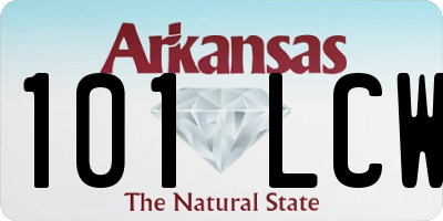 AR license plate 101LCW