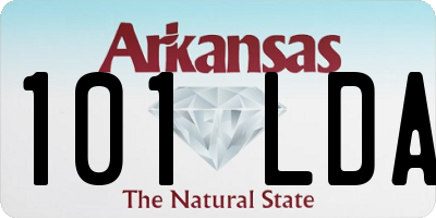 AR license plate 101LDA
