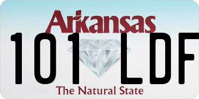 AR license plate 101LDF