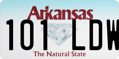 AR license plate 101LDW