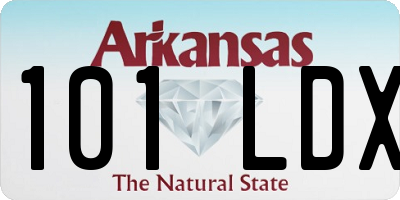 AR license plate 101LDX