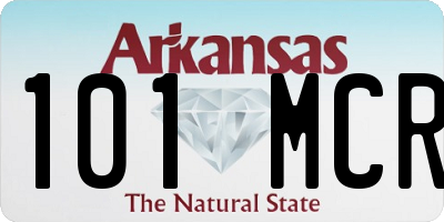 AR license plate 101MCR
