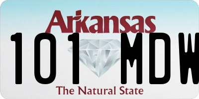 AR license plate 101MDW