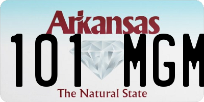AR license plate 101MGM