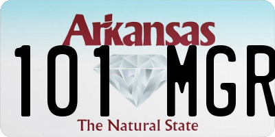 AR license plate 101MGR