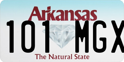 AR license plate 101MGX