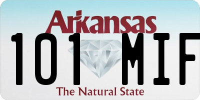 AR license plate 101MIF