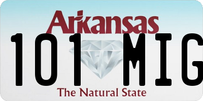 AR license plate 101MIG