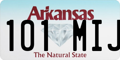 AR license plate 101MIJ