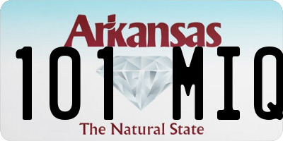 AR license plate 101MIQ