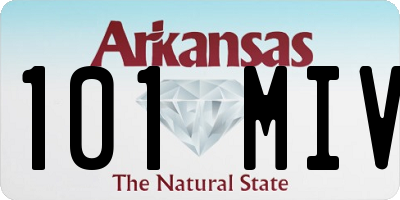 AR license plate 101MIV