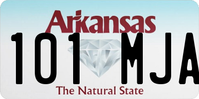 AR license plate 101MJA