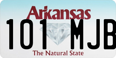 AR license plate 101MJB