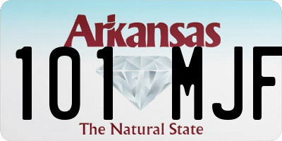 AR license plate 101MJF
